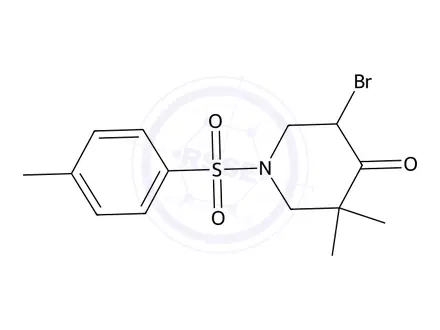 Chemical structure of 5-Bromo-3,3-dimethyl-1-tosylpiperidin-4-one