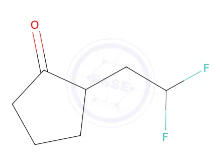 Chemical structure of 2-(2,2-difluoroethyl)cyclopentan-1-one