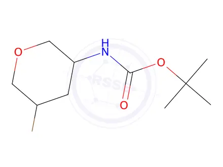 Chemical structure of Tert-butyl (5-bromotetrahydro-2H-pyran-3-yl)carbamate