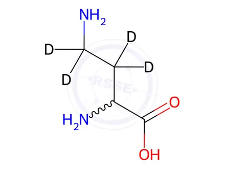 Chemical structure of DL-2,4-DiaMinobutyric-3,3,4,4-d4 acid dihydrochloride