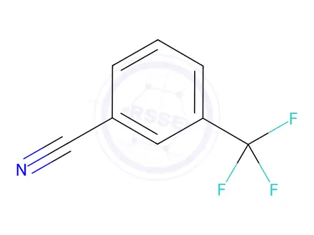 Chemical structure of 3-(trifluoromethyl)benzonitrile