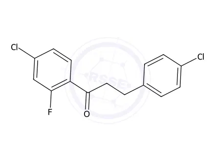 Chemical structure of 1-(4-Chloro-2-fluorophenyl)-3-(4-chlorophenyl)propan-1-one