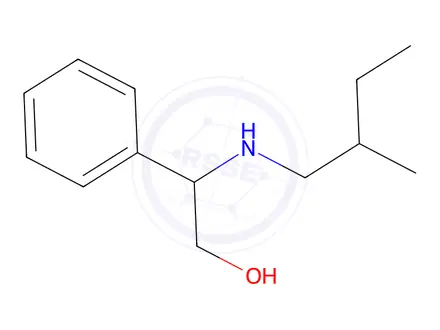 Chemical structure of 2-((2-Methylbutyl)amino)-2-phenylethan-1-ol