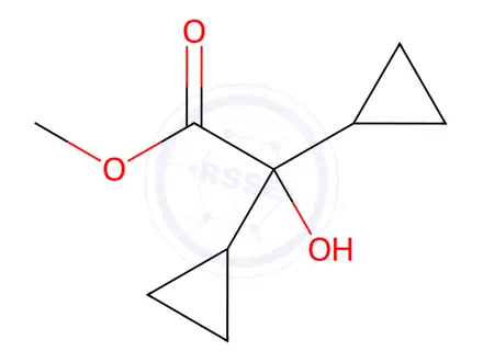 Chemical structure of Glycolic acid, dicyclopropyl-, methyl ester (6CI)