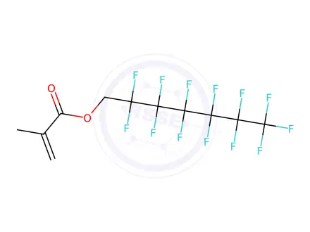 Chemical structure of 2,2,3,3,4,4,5,5,6,6,7,7,7-tridecafluoroheptyl methacrylate