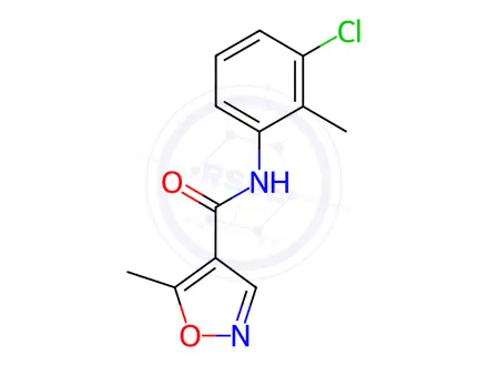 Chemical structure of N-(3-Chloro-2-methylphenyl)-5-methylisoxazole-4-carboxamide