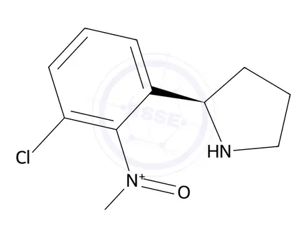 Chemical structure of (R)-2-(3-chloro-2-nitrophenyl)pyrrolidine