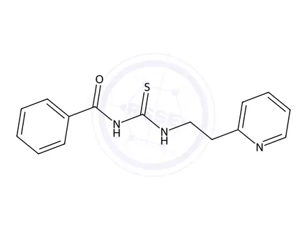 Chemical structure of N-((2-(pyridin-2-yl)ethyl)carbamothioyl)benzamide