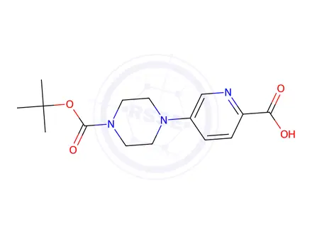 Chemical structure of 5-(4-(Tert-butoxycarbonyl)piperazin-1-yl)picolinic acid