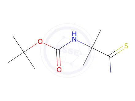 Chemical structure of tert-butyl N-(1-carbamothioyl-1-methylethyl)carbamate