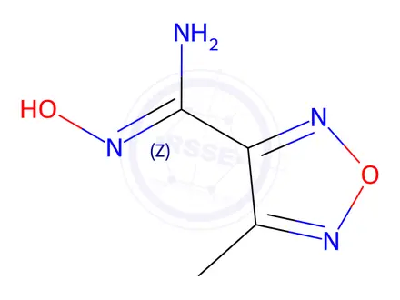 Chemical structure of {N}'-hydroxy-4-methyl-1,2,5-oxadiazole-3-carboximidamide