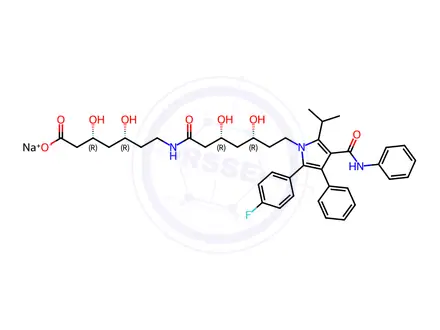 Chemical structure of Atorvastatin EP Impurity F Sodium salt