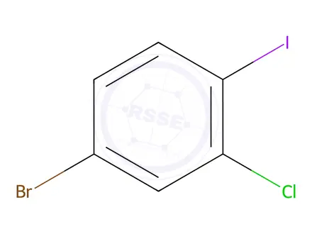 Chemical structure of 4-Bromo-2-chloroiodobenzene