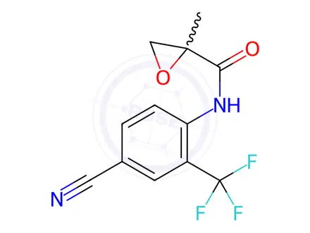 Chemical structure of N-(4-Cyano-2-(trifluoromethyl)phenyl)-2-methyloxirane-2-carboxamide