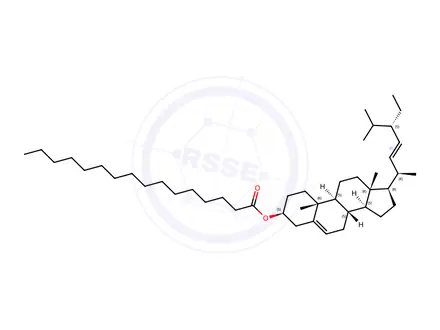 Chemical structure of Stigmasterol 3-Palmitate