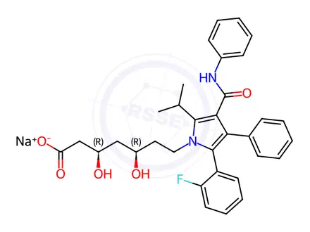 Chemical structure of 2-Fluoro Atorvastatin Sodium