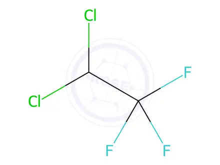 Chemical structure of 2,2-Dichloro-1,1,1-trifluoroethane(HCFC-123)