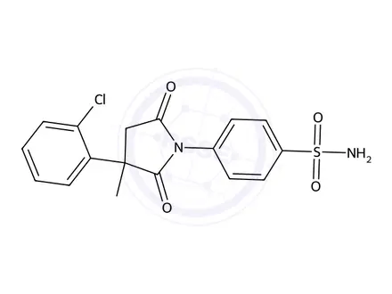 Chemical structure of 4-(3-(2-Chlorophenyl)-3-methyl-2,5-dioxopyrrolidin-1-yl)benzenesulfonamide
