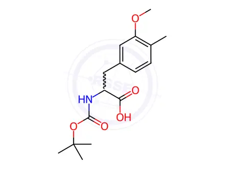 Chemical structure of Phenylalanine, N-[(1,1-dimethylethoxy)carbonyl]-3-methoxy-4-methyl-