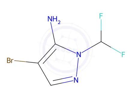 Chemical structure of 4-Bromo-1-(difluoromethyl)-1H-pyrazol-5-amine