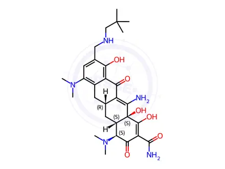 Chemical structure of 12-aminoomacycline