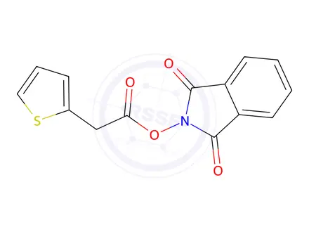 Chemical structure of 1,3-Dihydro-1,3-dioxo-2H-isoindol-2-yl 2-thiopheneacetate