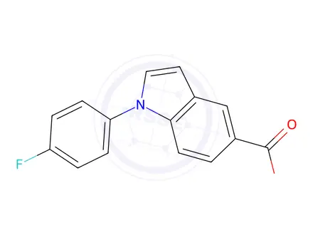 Chemical structure of 1-(4-FLUOROPHENYL)-1H-INDOLE-5-CARBOXYLICACID