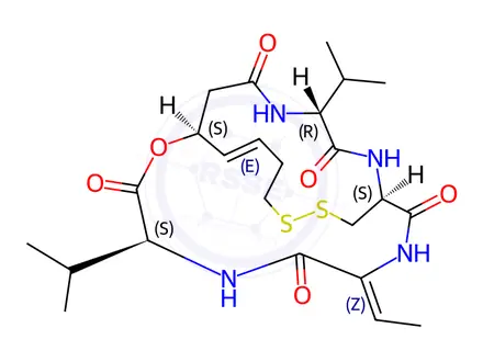 Chemical structure of Romidepsin