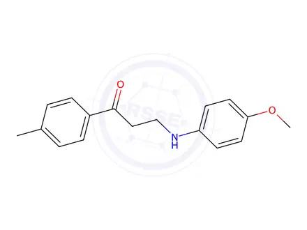 Chemical structure of 3-((4-Methoxyphenyl)amino)-1-(p-tolyl)propan-1-one