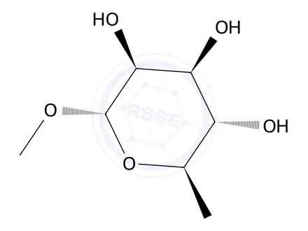 Chemical structure of 1-O-Methyl-alpha-D-rhamnopyranoside