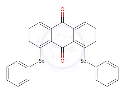 Chemical structure of 1,8-Bis(phenylselanyl)anthracene-9,10-dione