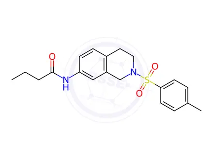 Chemical structure of N-(2-Tosyl-1,2,3,4-tetrahydroisoquinolin-7-yl)butyramide