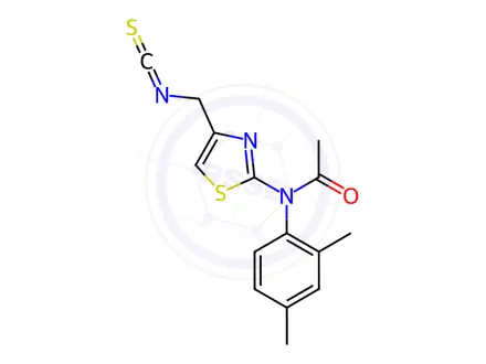 Chemical structure of N-(2,4-dimethylphenyl)-N-[4-(isothiocyanatomethyl)-1,3-thiazol-2-yl]acetamide