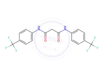 Chemical structure of N1,N3-bis(4-(trifluoromethyl)phenyl)malonamide