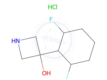 Chemical structure of 3-(2,6-difluorophenyl)azetidin-3-ol hydrochloride