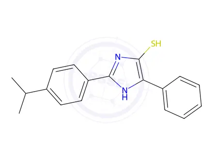 Chemical structure of 2-(4-Isopropylphenyl)-5-phenyl-1H-imidazole-4-thiol