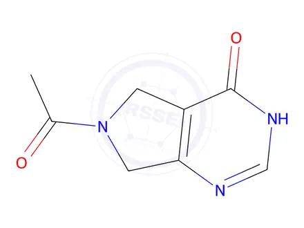 Chemical structure of 6-Acetyl-6,7-dihydro-3H-pyrrolo[3,4-d]pyrimidin-4(5H)-one