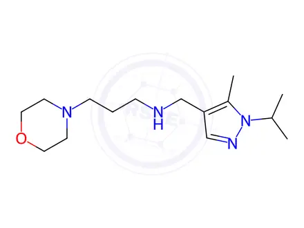 Chemical structure of (1-isopropyl-5-methyl-1H-pyrazol-4-yl)methyl](3-morpholin-4-ylpropyl)amine