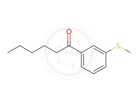 Chemical structure of 1-(3-(Methylthio)phenyl)hexan-1-one