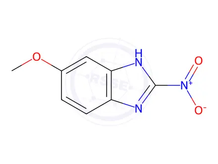 Chemical structure of Benzimidazole,5-methoxy-2-nitro-(8CI)