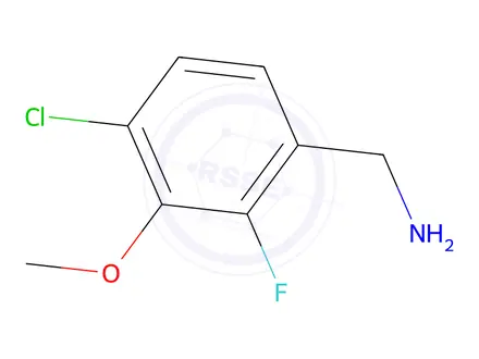Chemical structure of 4-Chloro-2-fluoro-3-methoxybenzenemethanamine