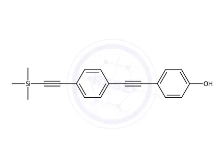 Chemical structure of 4-((4-((Trimethylsilyl)ethynyl)-phenyl)ethynyl)phenol