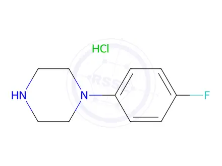 Chemical structure of 1-(4-Fluorophenyl)piperazine hydrochloride