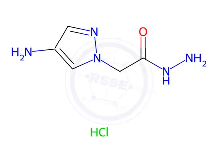 Chemical structure of 2-(4-Amino-1H-pyrazol-1-yl)acetohydrazide hydrochloride