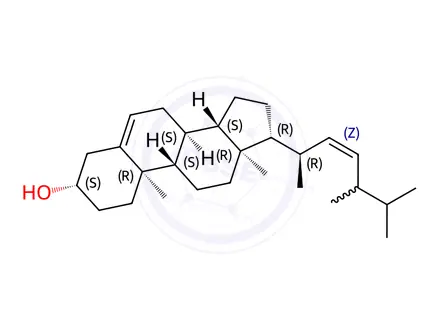 Chemical structure of (24xi)-ergosta-5,22(Z)-dien-3beta-ol
