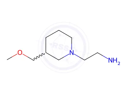 Chemical structure of 2-(3-(Methoxymethyl)piperidin-1-yl)ethan-1-amine