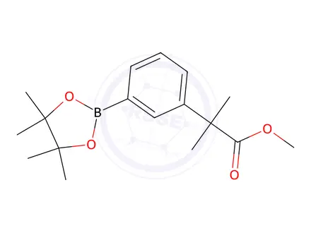 Chemical structure of Methyl 2-methyl-2-(3-(4,4,5,5-tetramethyl-1,3,2-dioxaborolan-2-yl)phenyl)propanoate