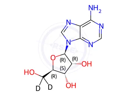 Chemical structure of Adenosine-5',5''-d2