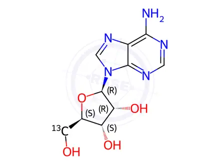 Chemical structure of [5'-13C]adenosine