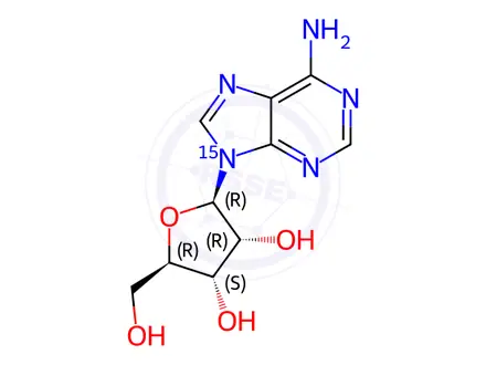 Chemical structure of Adenosine-15N